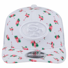 San Francisco 49ers New Era Adventure Flamingo Pattern 9SEVENTY Stretch-Snap Hat - White Hats