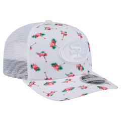 San Francisco 49ers New Era Adventure Flamingo Pattern 9SEVENTY Stretch-Snap Hat - White Hats
