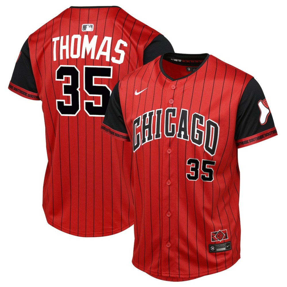 Frank Thomas Chicago White Sox Youth 2025 City Connect Limited Player Jersey - Red/Black Jerseys