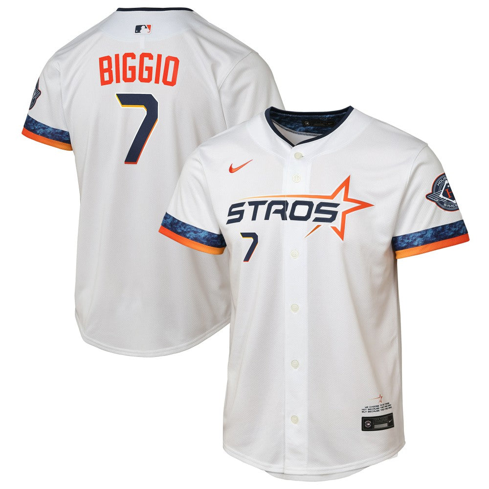 Craig Biggio Houston Astros Nike Youth 2025 City Connect Limited Player Jersey - White Jerseys