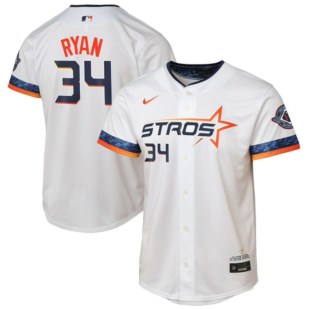 Nolan Ryan Houston Astros Nike Youth 2025 City Connect Limited Player Jersey - White Jerseys