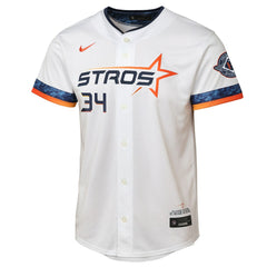 Nolan Ryan Houston Astros Nike Youth 2025 City Connect Limited Player Jersey - White Jerseys