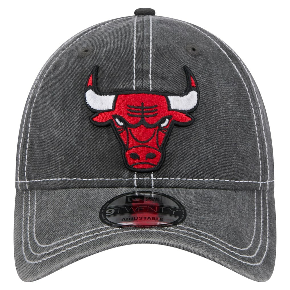 Chicago Bulls Pigment Dyed 9TWENTY Adjustable Hat Black - New Era