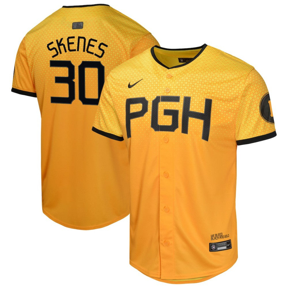 Paul Skenes Pittsburgh Pirates Nike Youth City Connect Limited Jersey  - Gold Jerseys