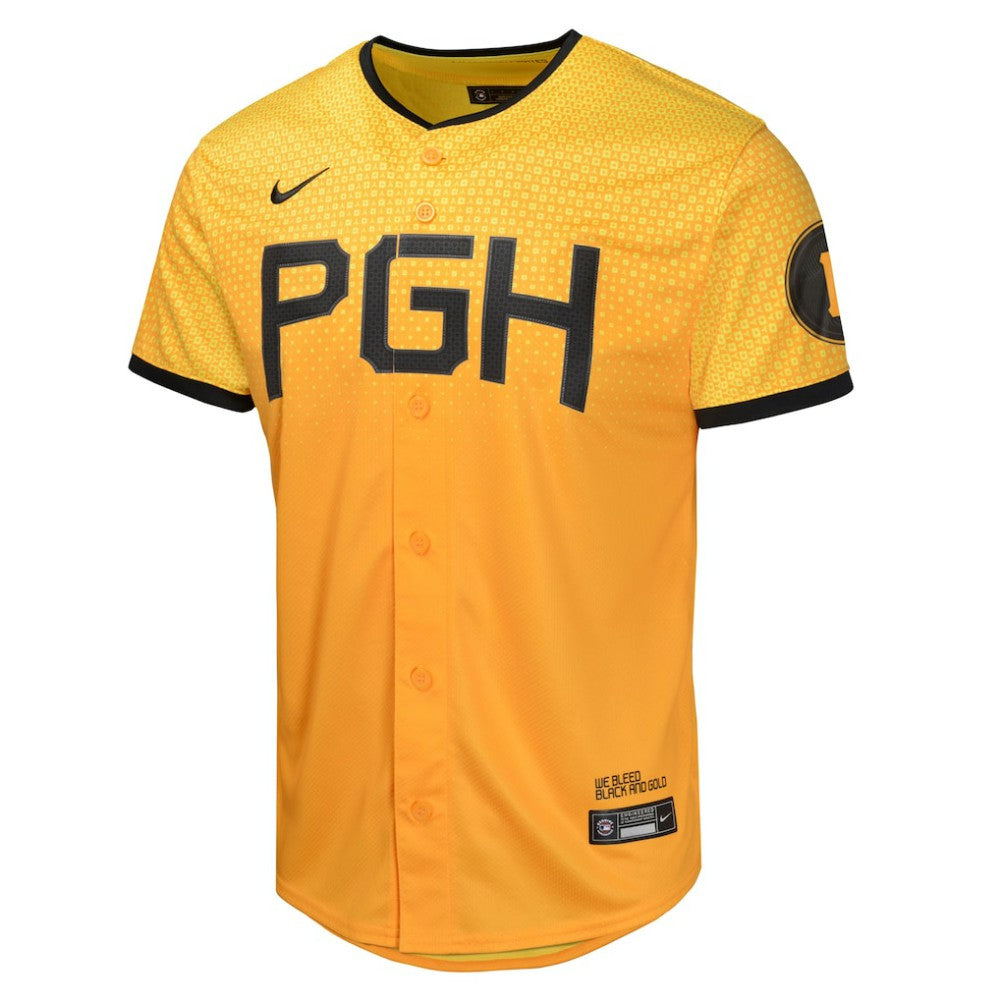 Paul Skenes Pittsburgh Pirates Nike Youth City Connect Limited Jersey  - Gold Jerseys