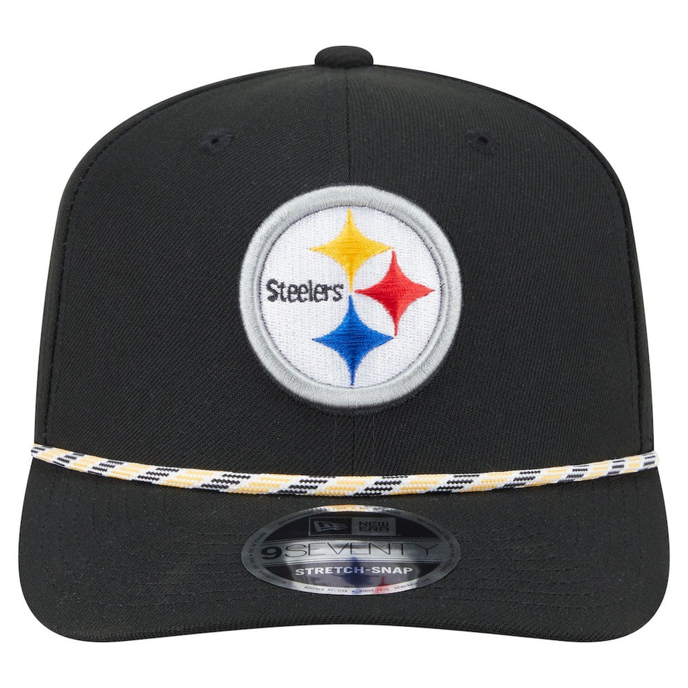 Pittsburgh Steelers New Era Gameday Multi Rope 9SEVENTY Stretch-Snap Hat - Black Hats