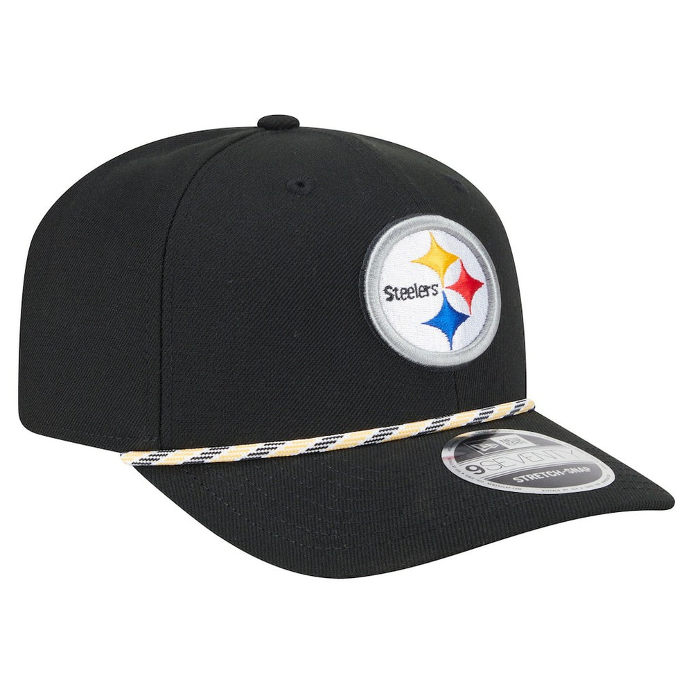 Pittsburgh Steelers New Era Gameday Multi Rope 9SEVENTY Stretch-Snap Hat - Black Hats