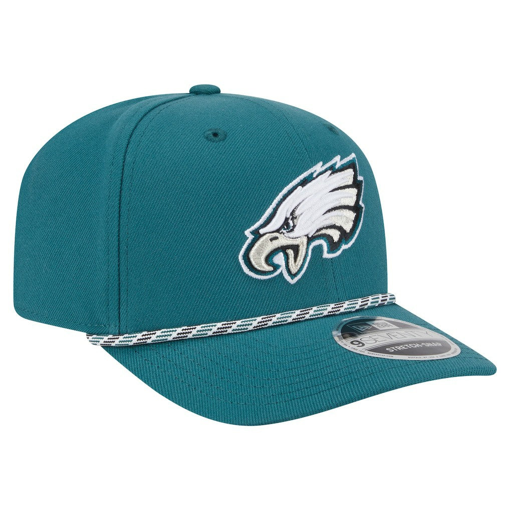 Philadelphia Eagles New Era Gameday Multi Rope 9SEVENTY Stretch-Snap Hat - Midnight Green Hats