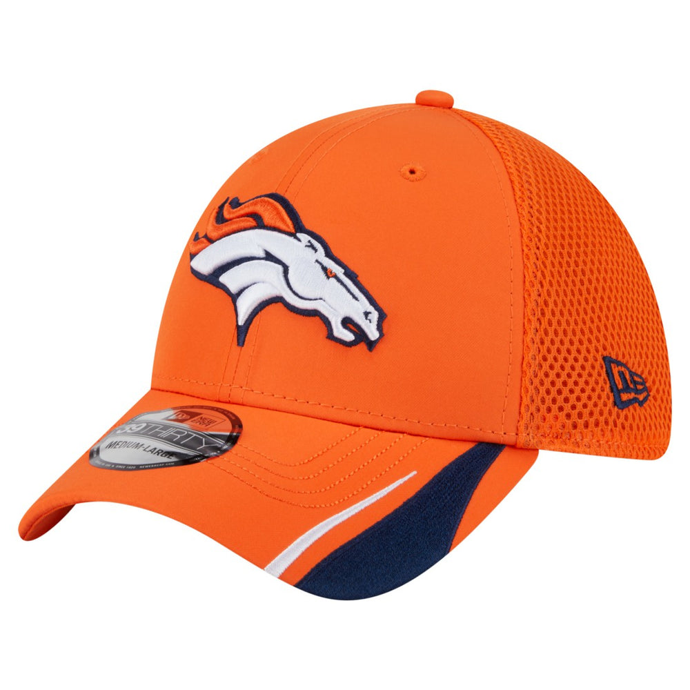 Denver Broncos New Era Game Day Linear 39THIRTY Flex Hat - Orange Hats