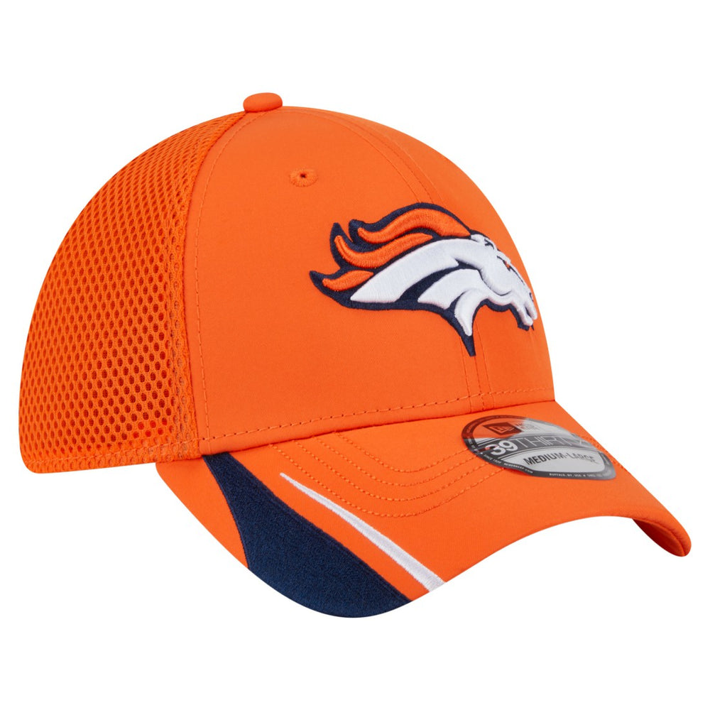 Denver Broncos New Era Game Day Linear 39THIRTY Flex Hat - Orange Hats