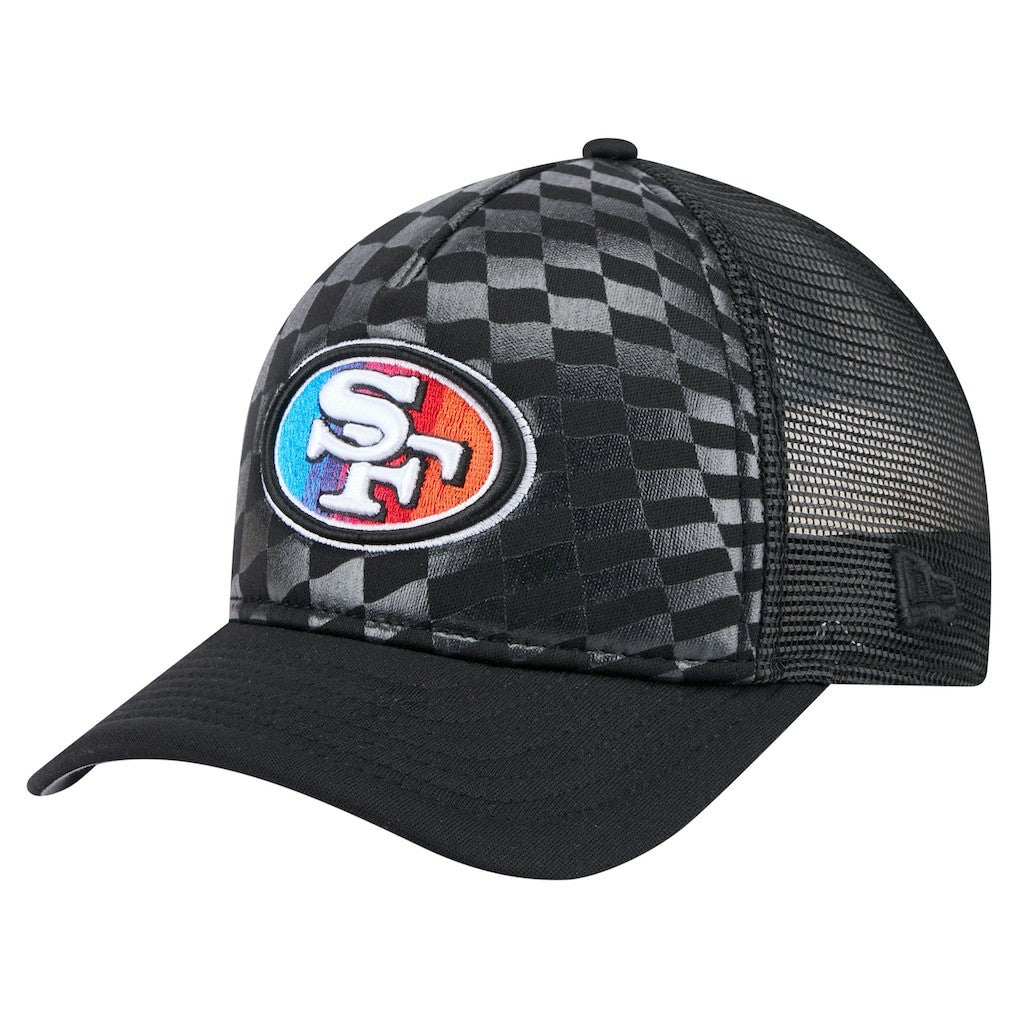 San Francisco 49ers New Era Gradient 9FORTY Adjustable Hat - Black Hats