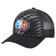 San Francisco 49ers New Era Gradient 9FORTY Adjustable Hat - Black Hats