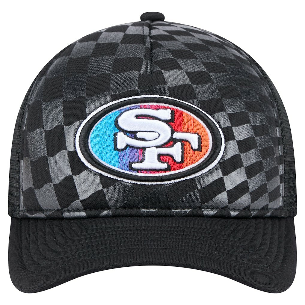 San Francisco 49ers New Era Gradient 9FORTY Adjustable Hat - Black Hats