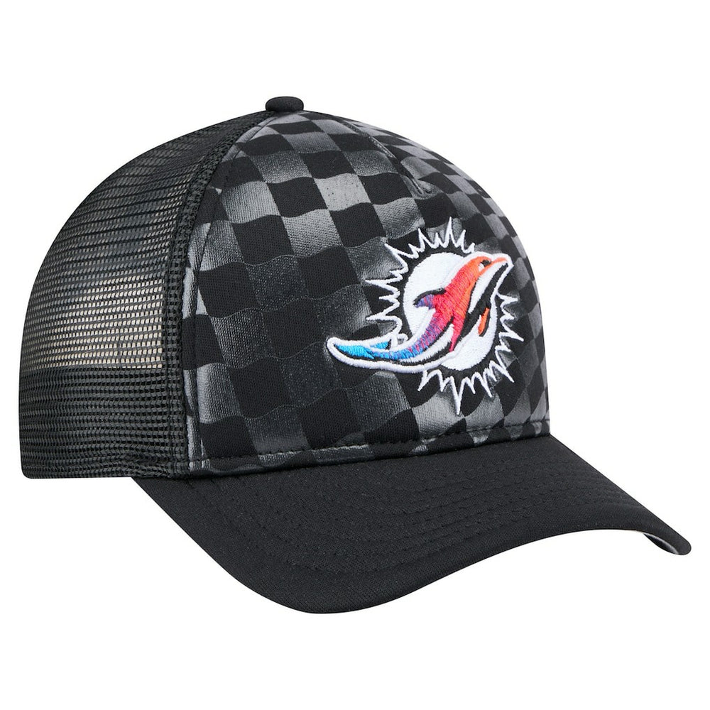 Miami Dolphins New Era Gradient 9FORTY Adjustable Hat - Black Hats