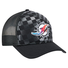 Miami Dolphins New Era Gradient 9FORTY Adjustable Hat - Black Hats