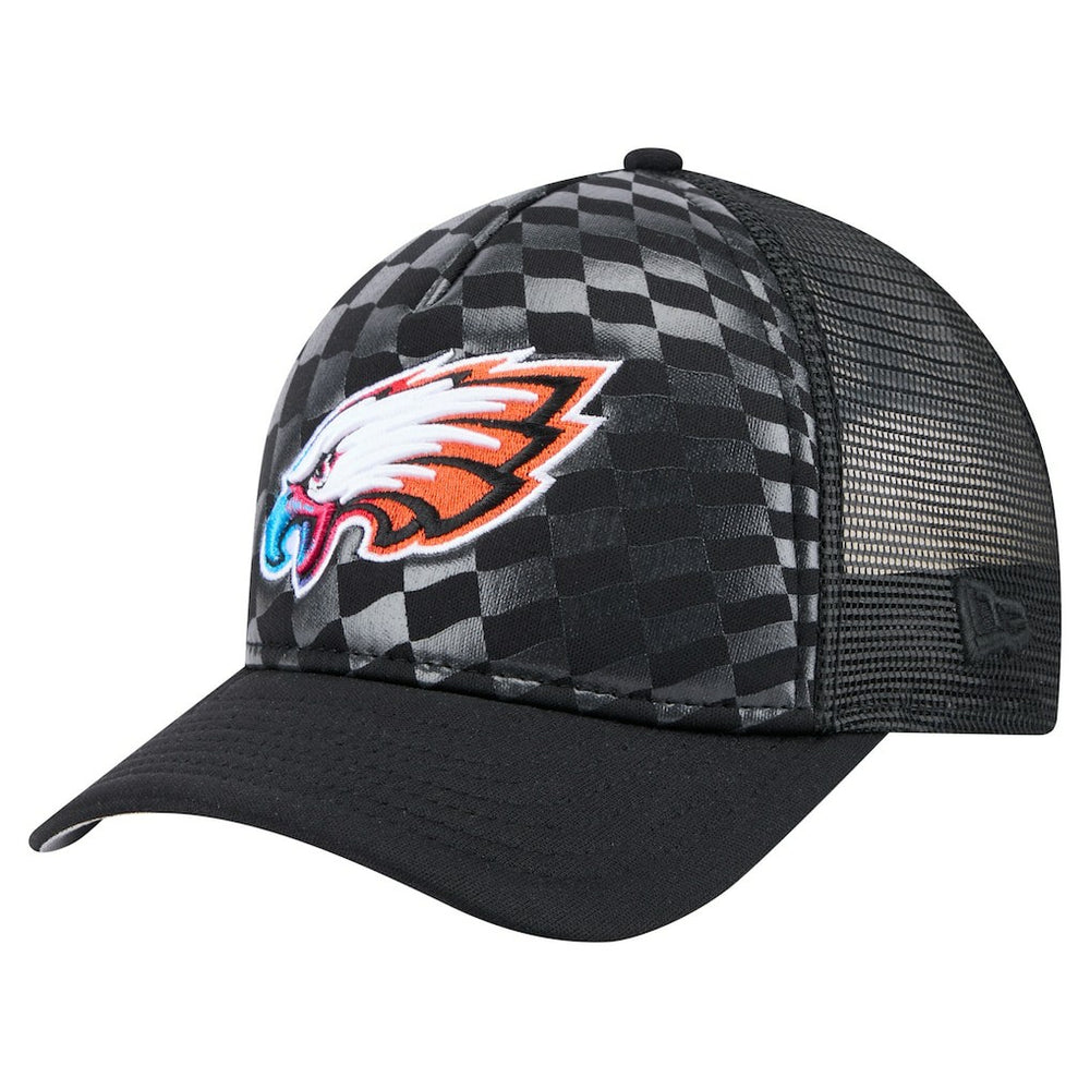 Philadelphia Eagles New Era Gradient 9FORTY Adjustable Hat - Black Hats