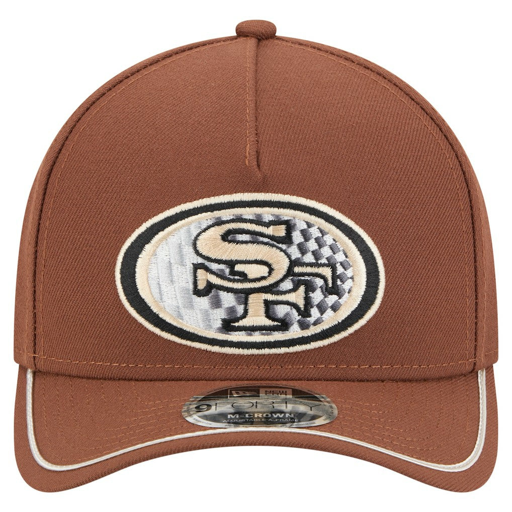 San Francisco 49ers New Era Motorsport 9FORTY Adjustable Hat - Brown Hats