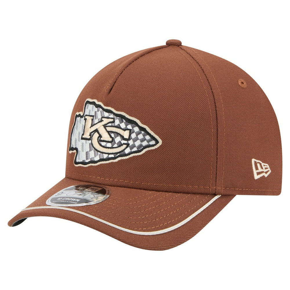 Kansas City Chiefs New Era Motorsport 9FORTY Adjustable Hat - Brown Hats