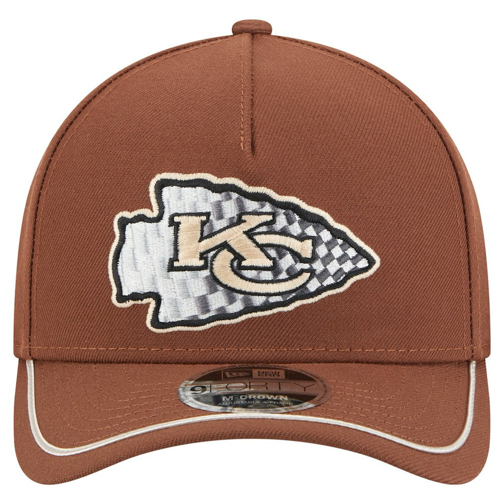 Kansas City Chiefs New Era Motorsport 9FORTY Adjustable Hat - Brown Hats
