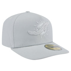 Miami Dolphins New Era Color Pack A-Frame 59FIFTY Fitted Hat - Gray Hats