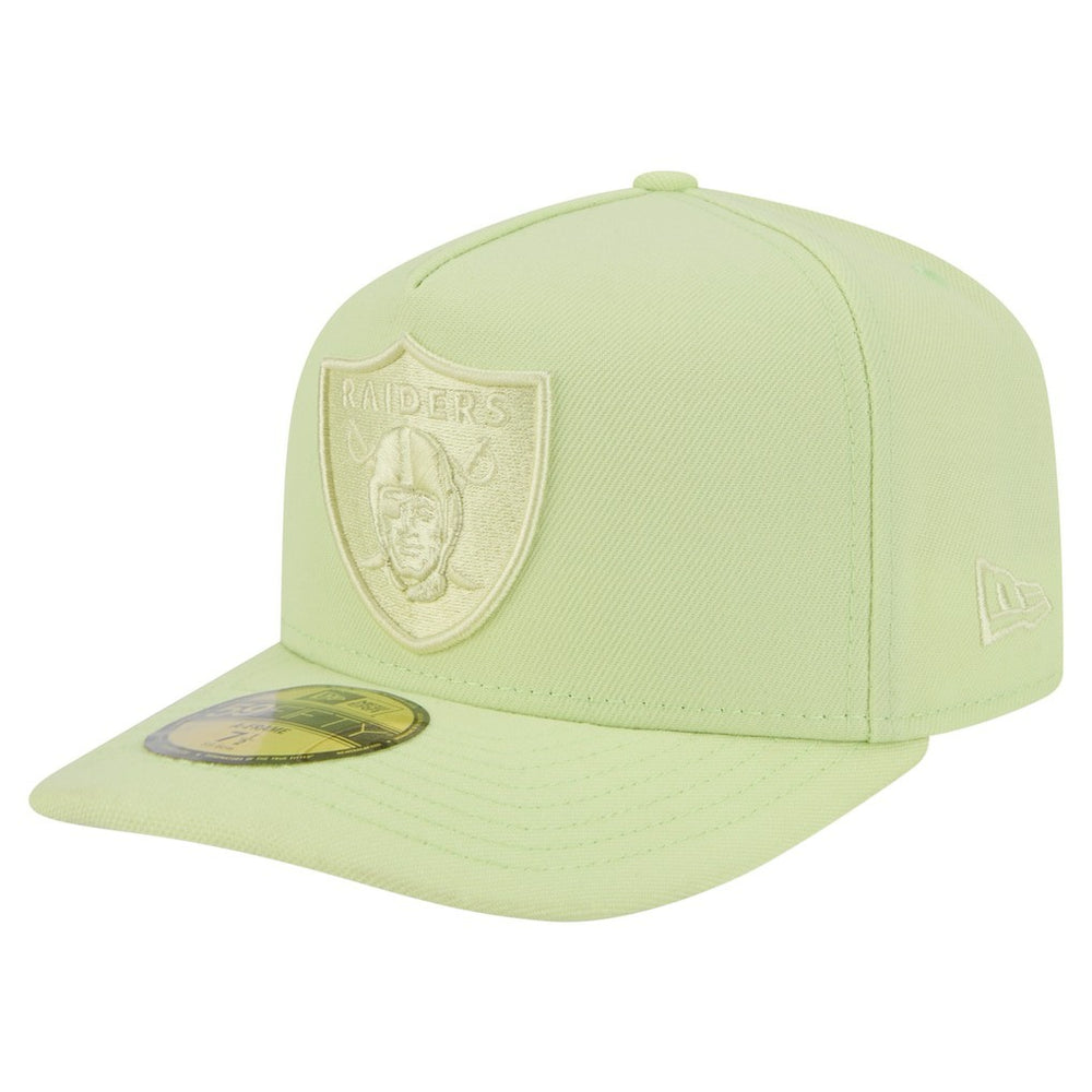 Las Vegas Raiders New Era Color Pack A-Frame 59FIFTY Fitted Hat - Light Green Hats
