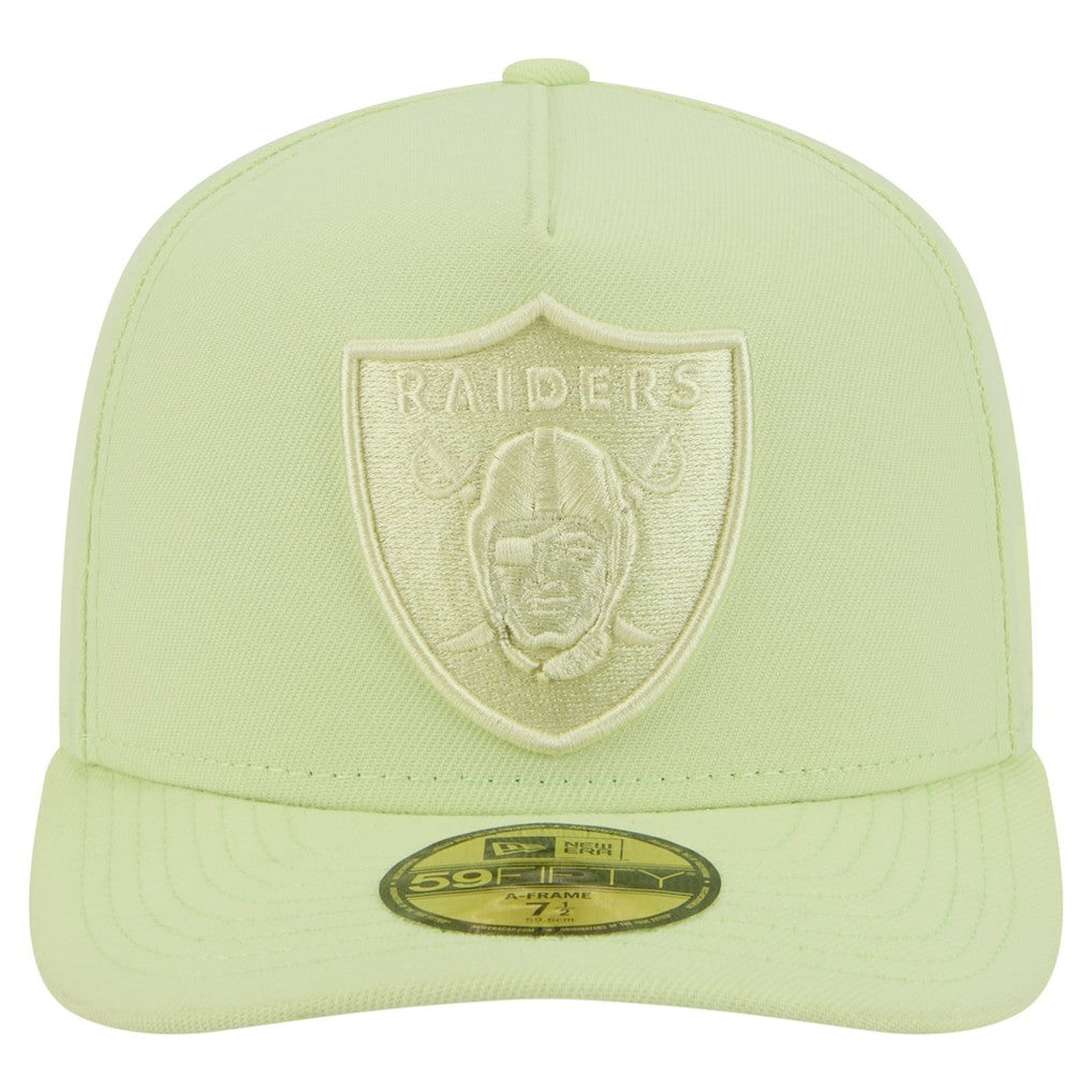 Las Vegas Raiders New Era Color Pack A-Frame 59FIFTY Fitted Hat - Light Green Hats