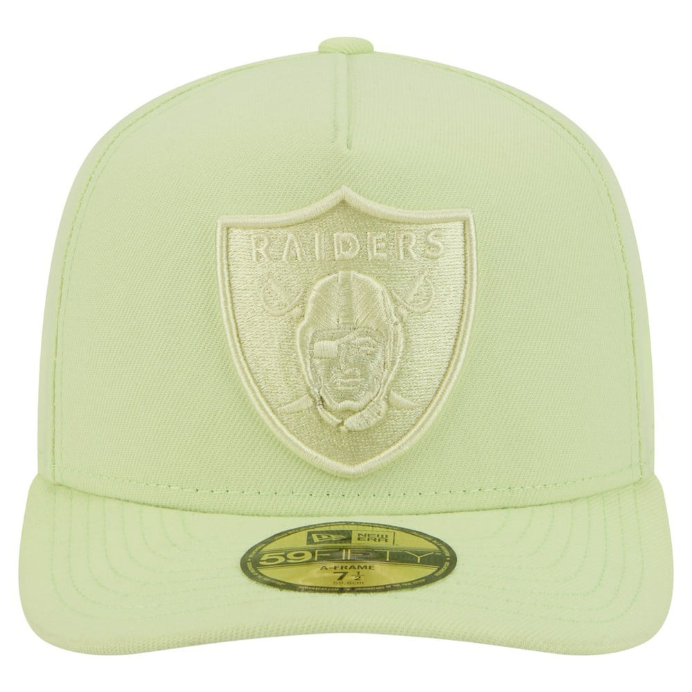 Las Vegas Raiders New Era Color Pack A-Frame 59FIFTY Fitted Hat - Light Green Hats
