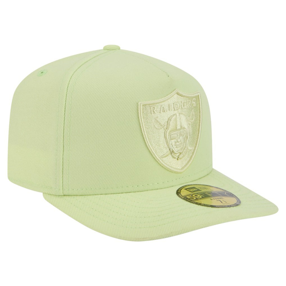 Las Vegas Raiders New Era Color Pack A-Frame 59FIFTY Fitted Hat - Light Green Hats