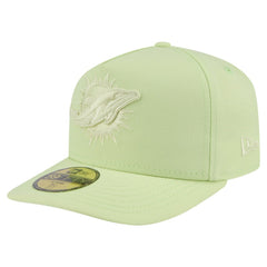 Miami Dolphins New Era Color Pack A-Frame 59FIFTY Fitted Hat - Light Green Hats