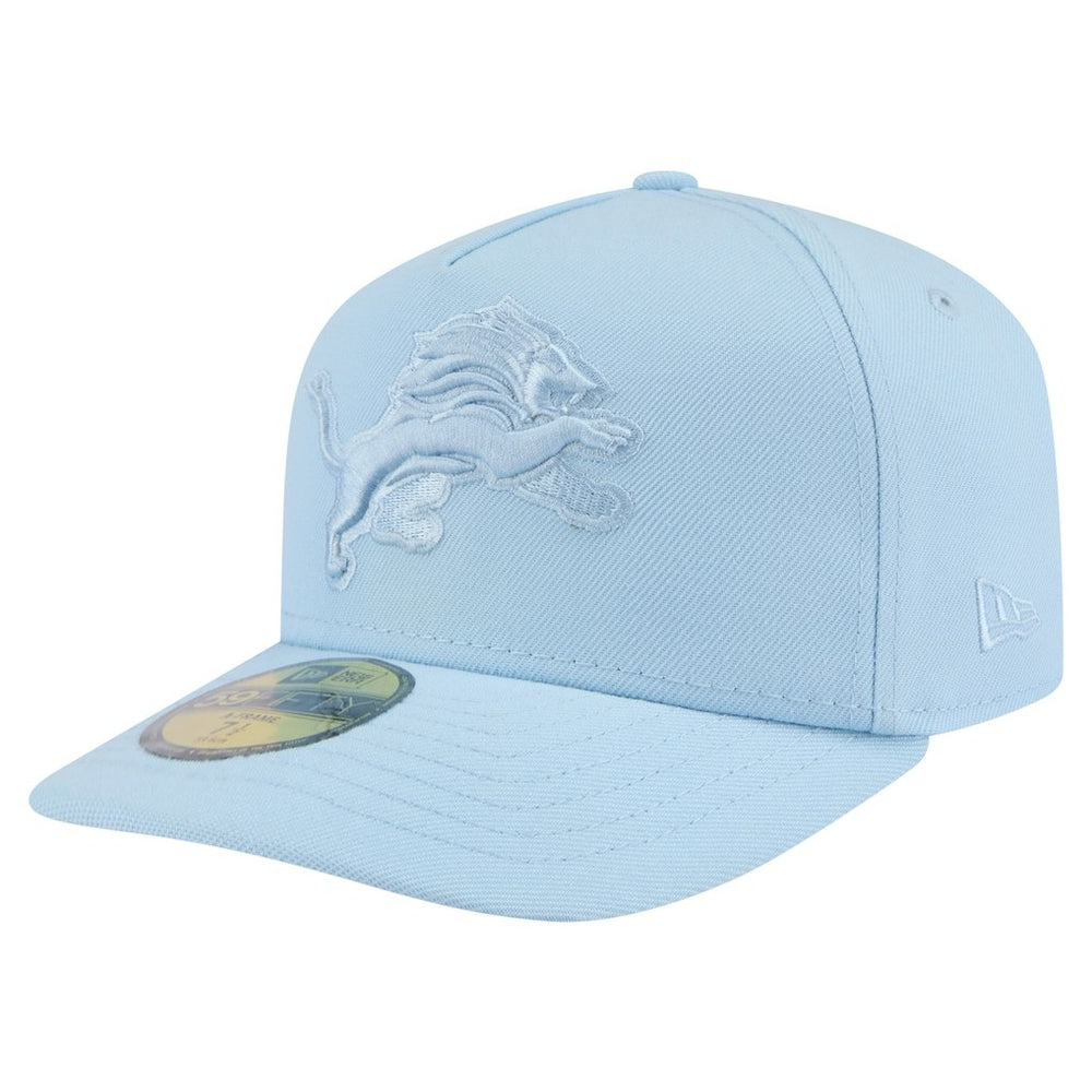 Detroit Lions New Era Color Pack A-Frame 59FIFTY Fitted Hat - Light Blue Hats