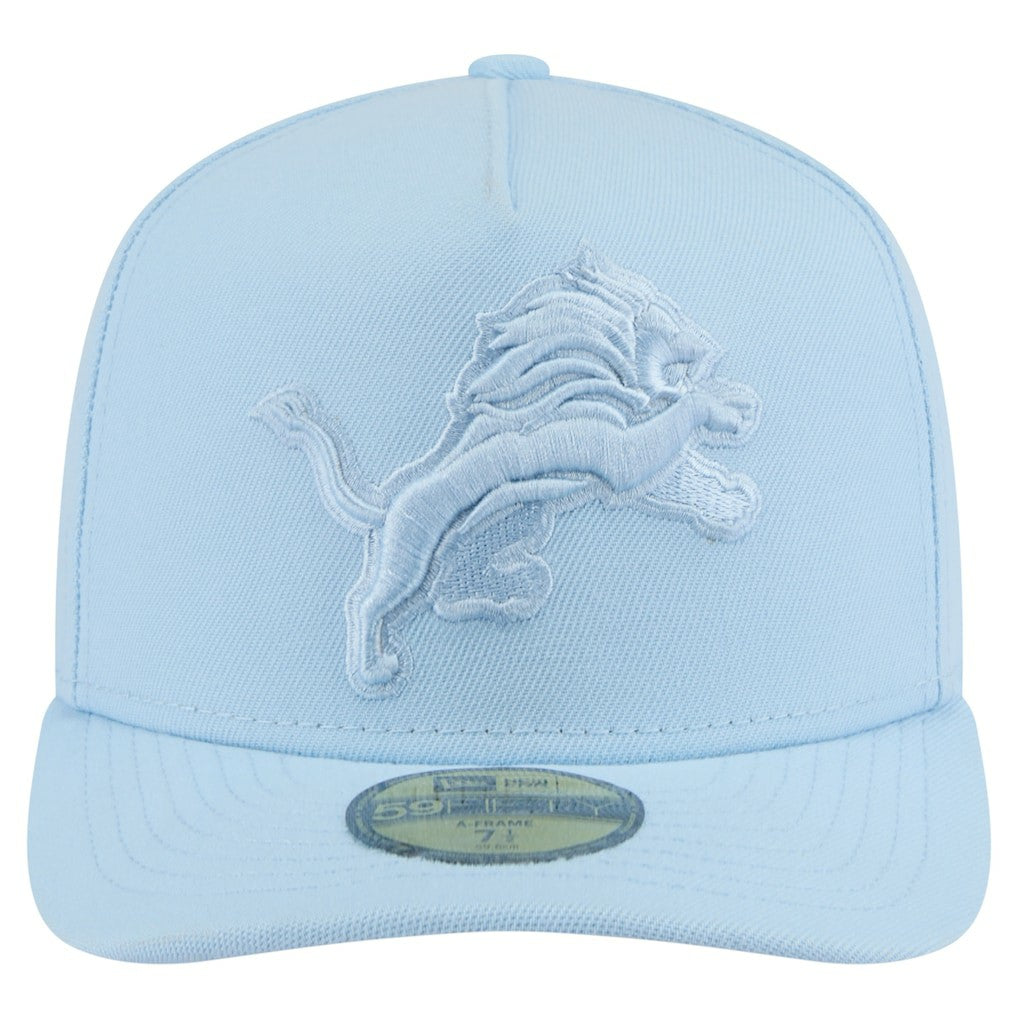 Detroit Lions New Era Color Pack A-Frame 59FIFTY Fitted Hat - Light Blue Hats