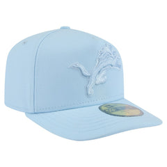 Detroit Lions New Era Color Pack A-Frame 59FIFTY Fitted Hat - Light Blue Hats