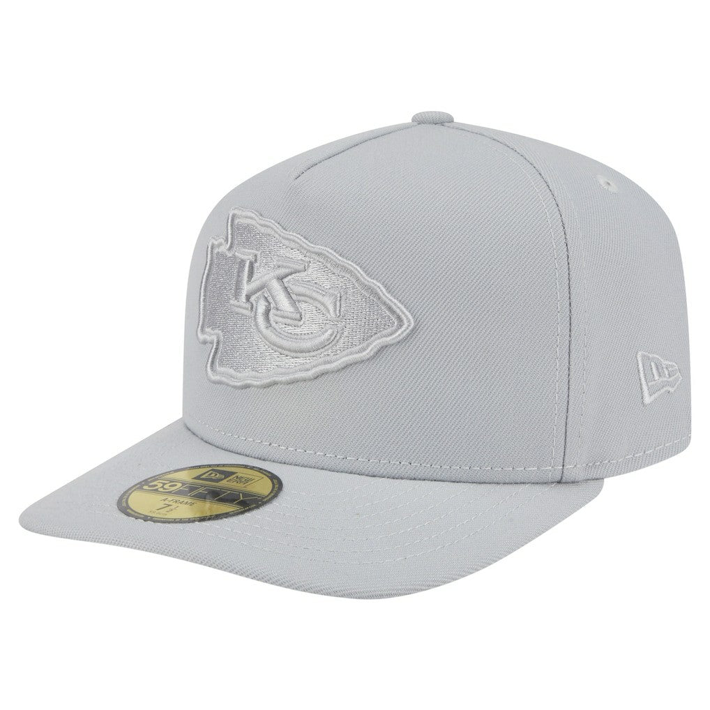 Kansas City Chiefs New Era Color Pack A-Frame 59FIFTY Fitted Hat - Gray Hats
