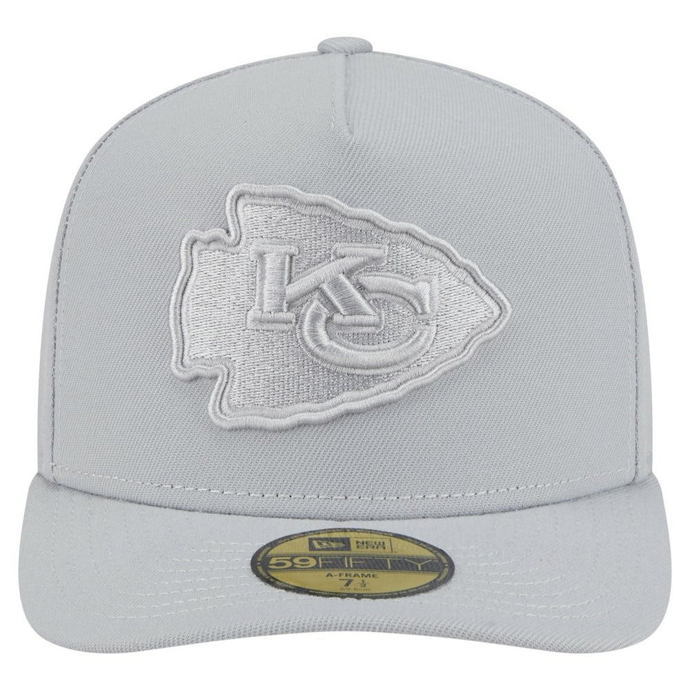 Kansas City Chiefs New Era Color Pack A-Frame 59FIFTY Fitted Hat - Gray Hats