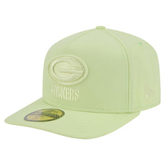 Green Bay Packers New Era Color Pack A-Frame 59FIFTY Fitted Hat - Light Green Hats