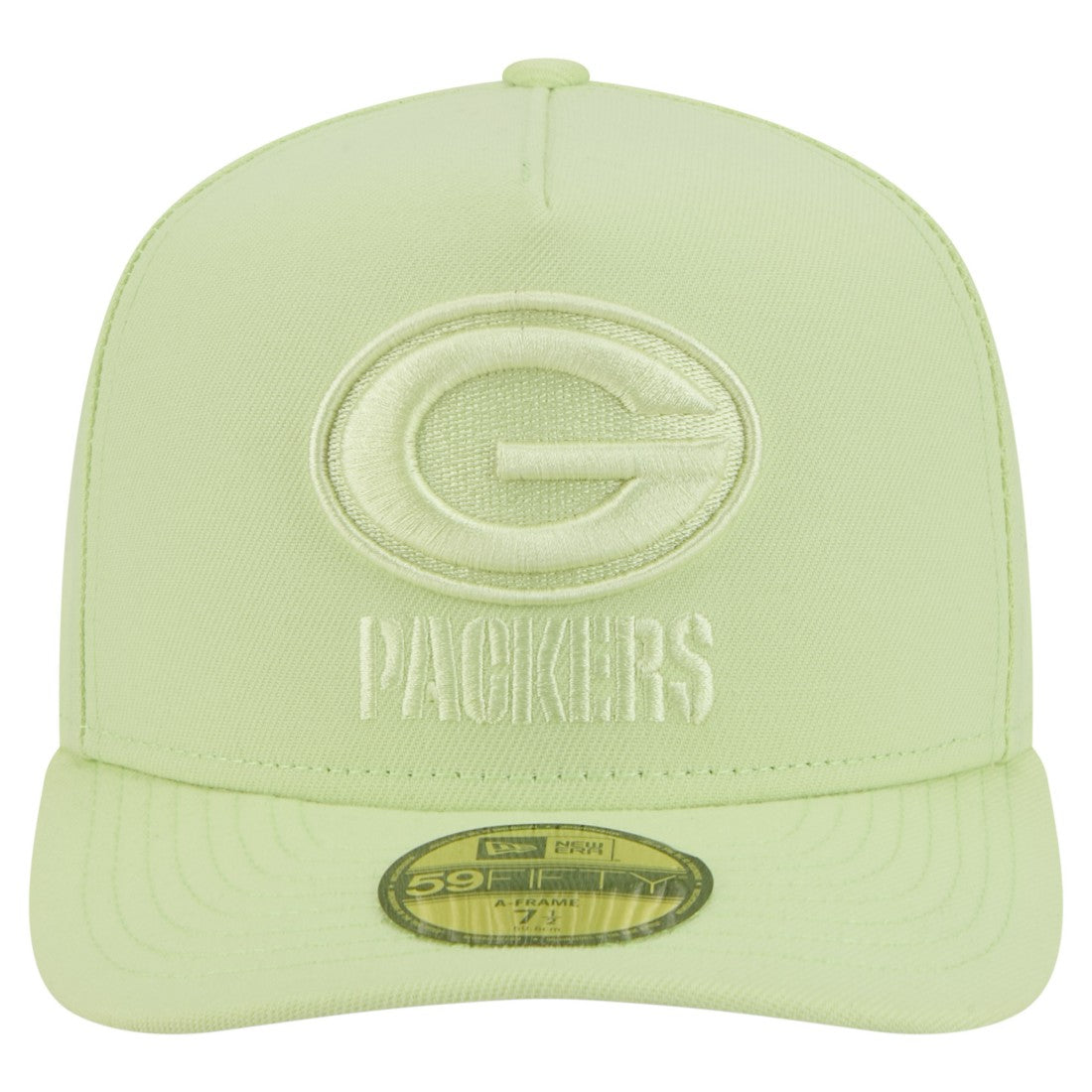 Green Bay Packers New Era Color Pack A-Frame 59FIFTY Fitted Hat - Light Green Hats