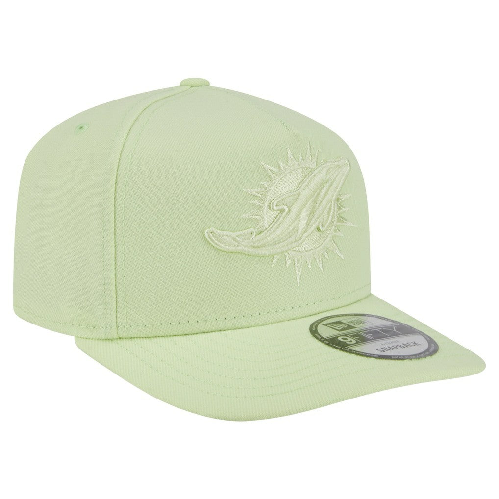 Miami Dolphins New Era Color Pack 9FIFTY Snapback Hat - Light Green Hats