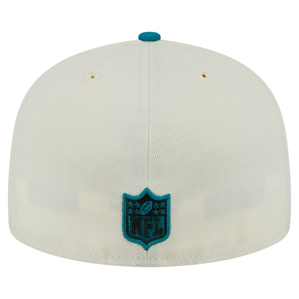 Jacksonville Jaguars New Era Main 59FIFTY Fitted Hat - Cream/Teal Hats