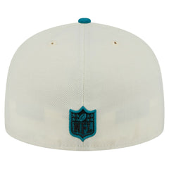 Jacksonville Jaguars New Era Main 59FIFTY Fitted Hat - Cream/Teal Hats