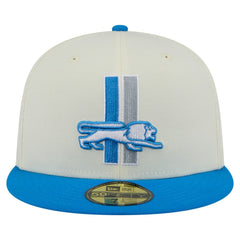 Detroit Lions New Era Main 59FIFTY Fitted Hat - Cream/Blue Hats