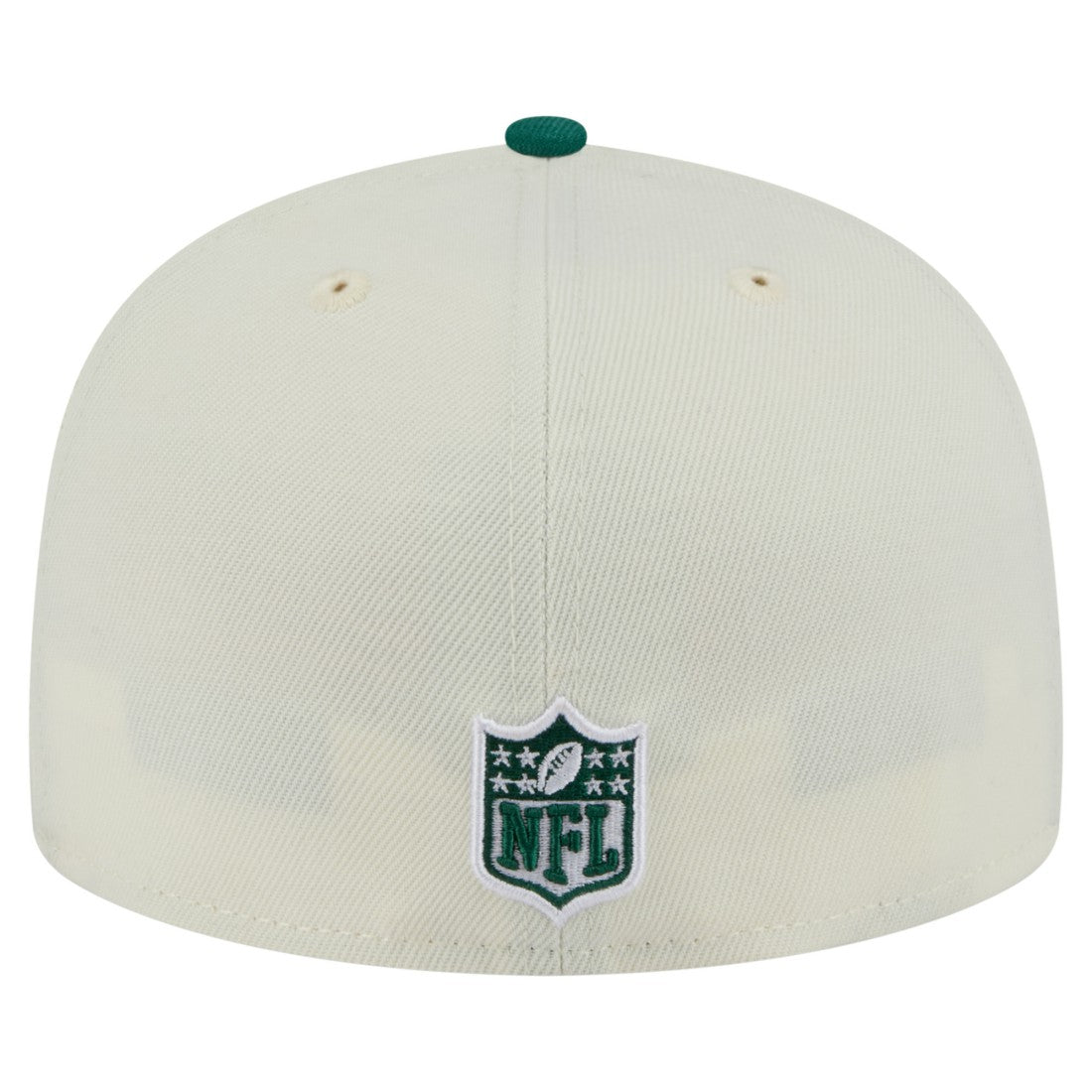 New York Jets New Era Main 59FIFTY Fitted Hat - Cream/Green Hats