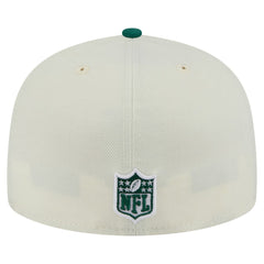 New York Jets New Era Main 59FIFTY Fitted Hat - Cream/Green Hats