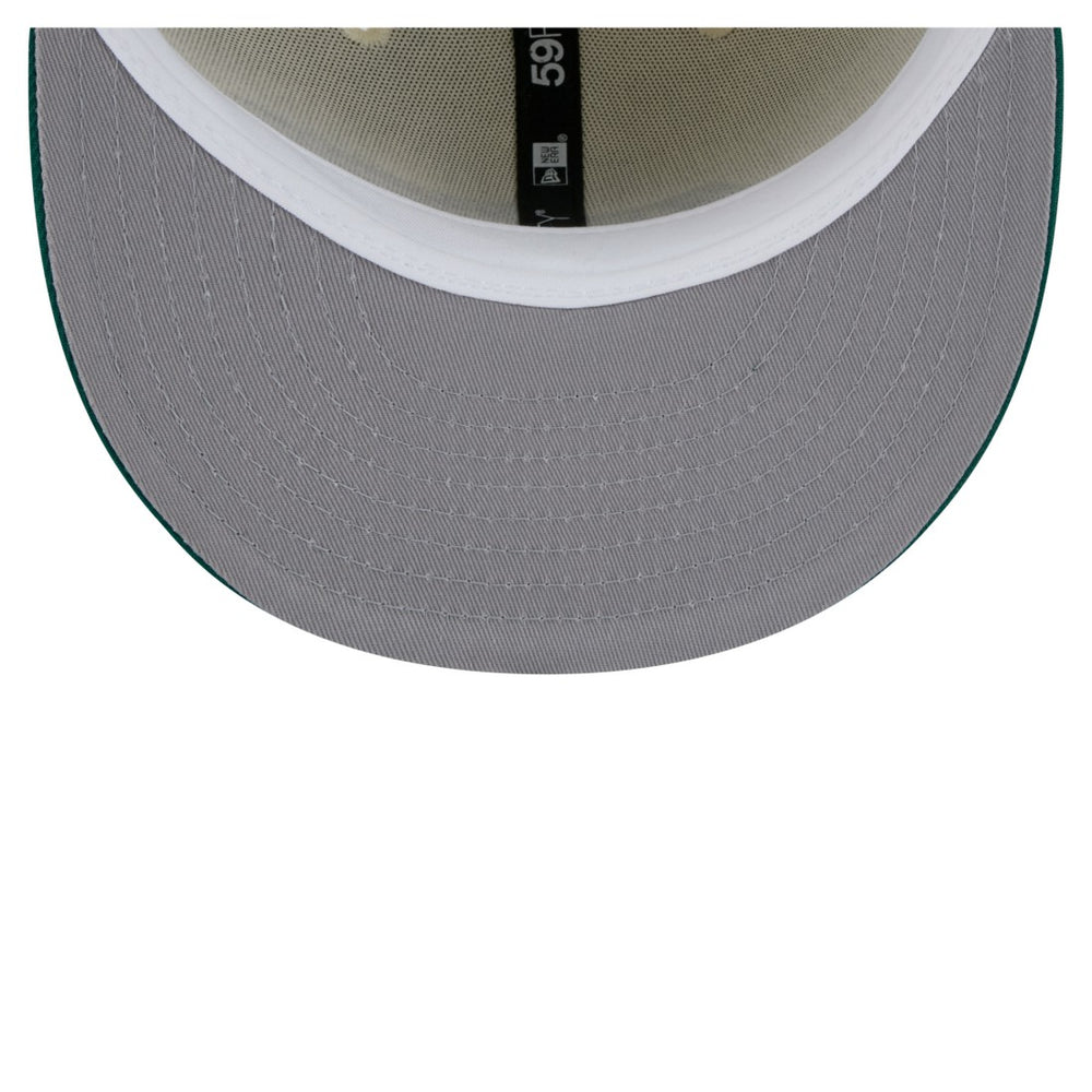 New York Jets New Era Main 59FIFTY Fitted Hat - Cream/Green Hats