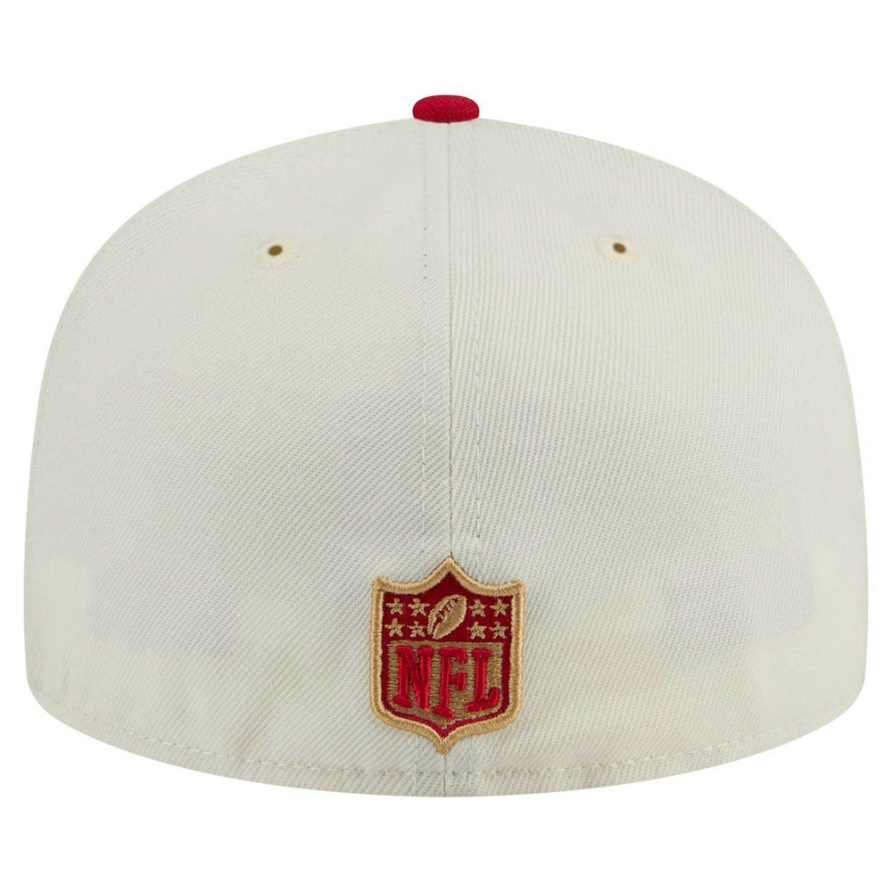 San Francisco 49ers New Era Main 59FIFTY Fitted Hat - Cream/Scarlet Hats