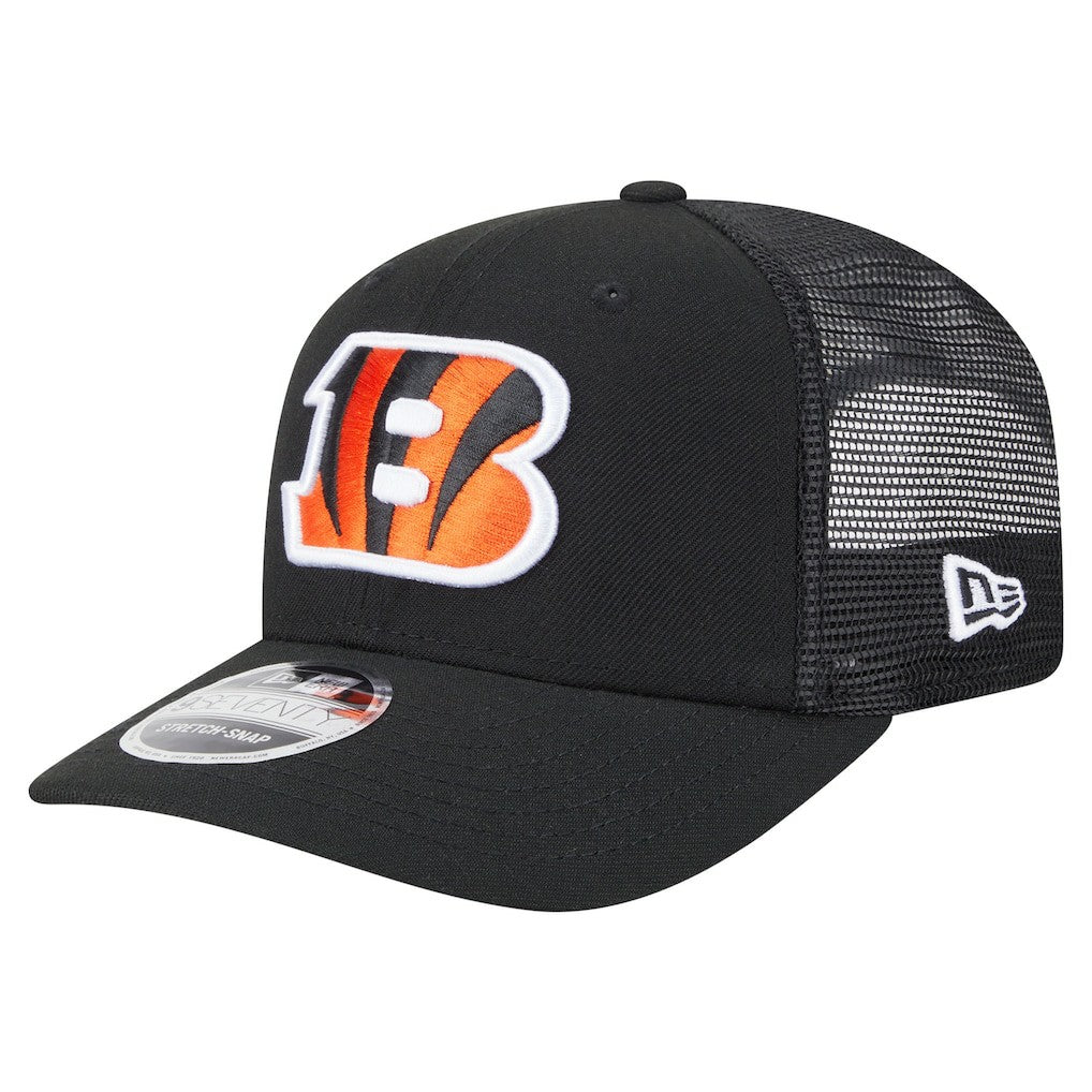 Cincinnati Bengals New Era Main Trucker 9SEVENTY Stretch-Snap Hat - Black Hats