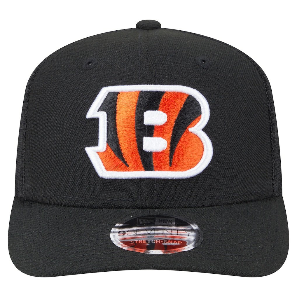 Cincinnati Bengals New Era Main Trucker 9SEVENTY Stretch-Snap Hat - Black Hats