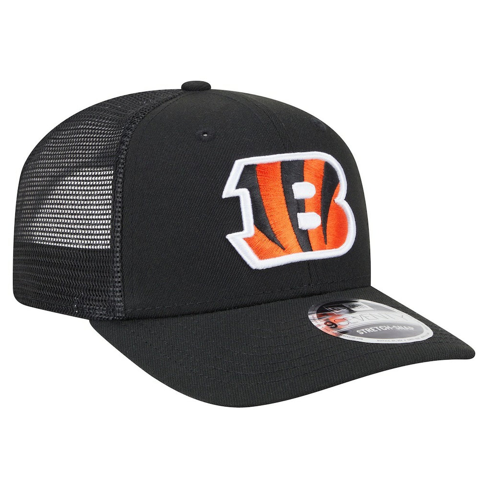 Cincinnati Bengals New Era Main Trucker 9SEVENTY Stretch-Snap Hat - Black Hats