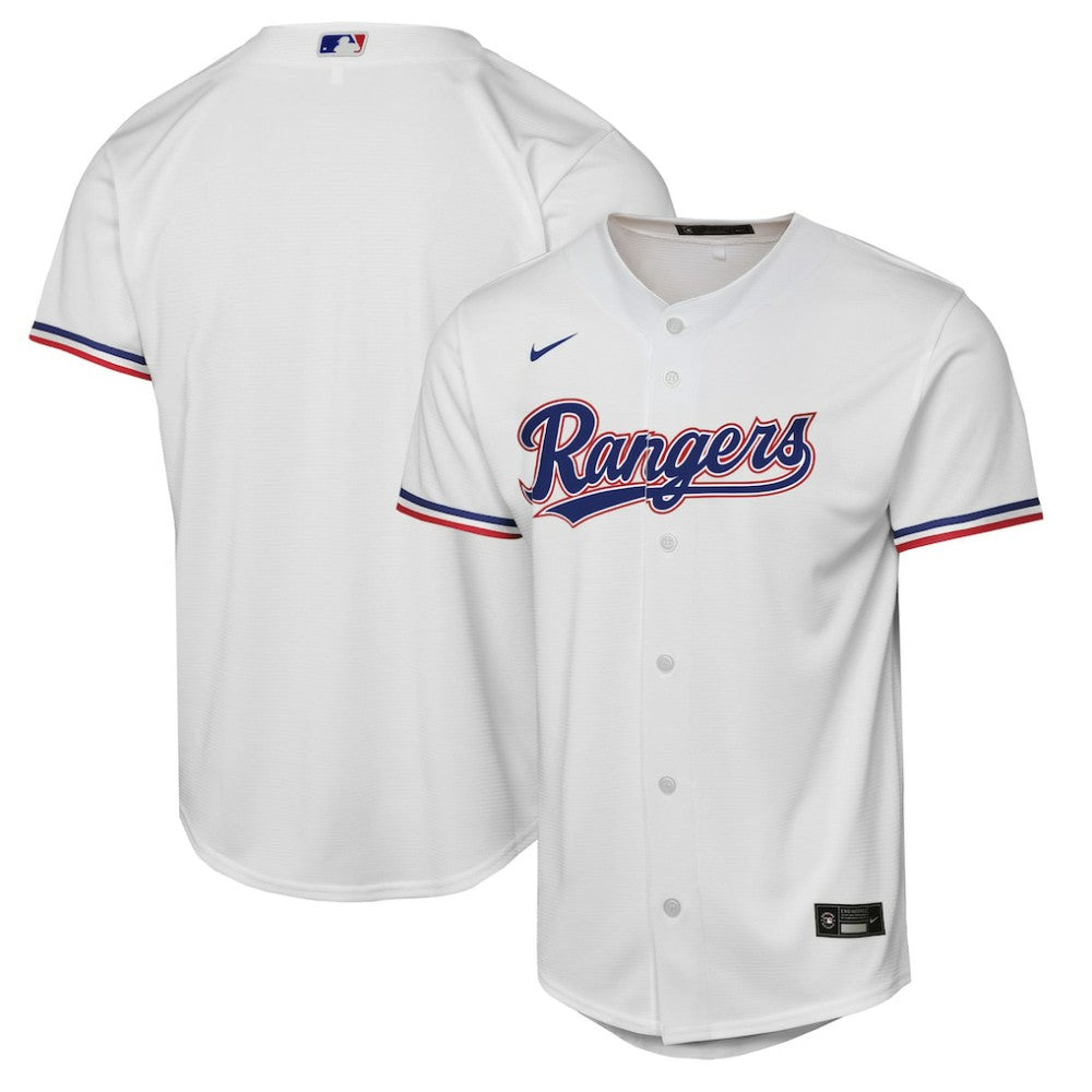 Texas Rangers Nike Youth Home Replica Jersey - White Jerseys