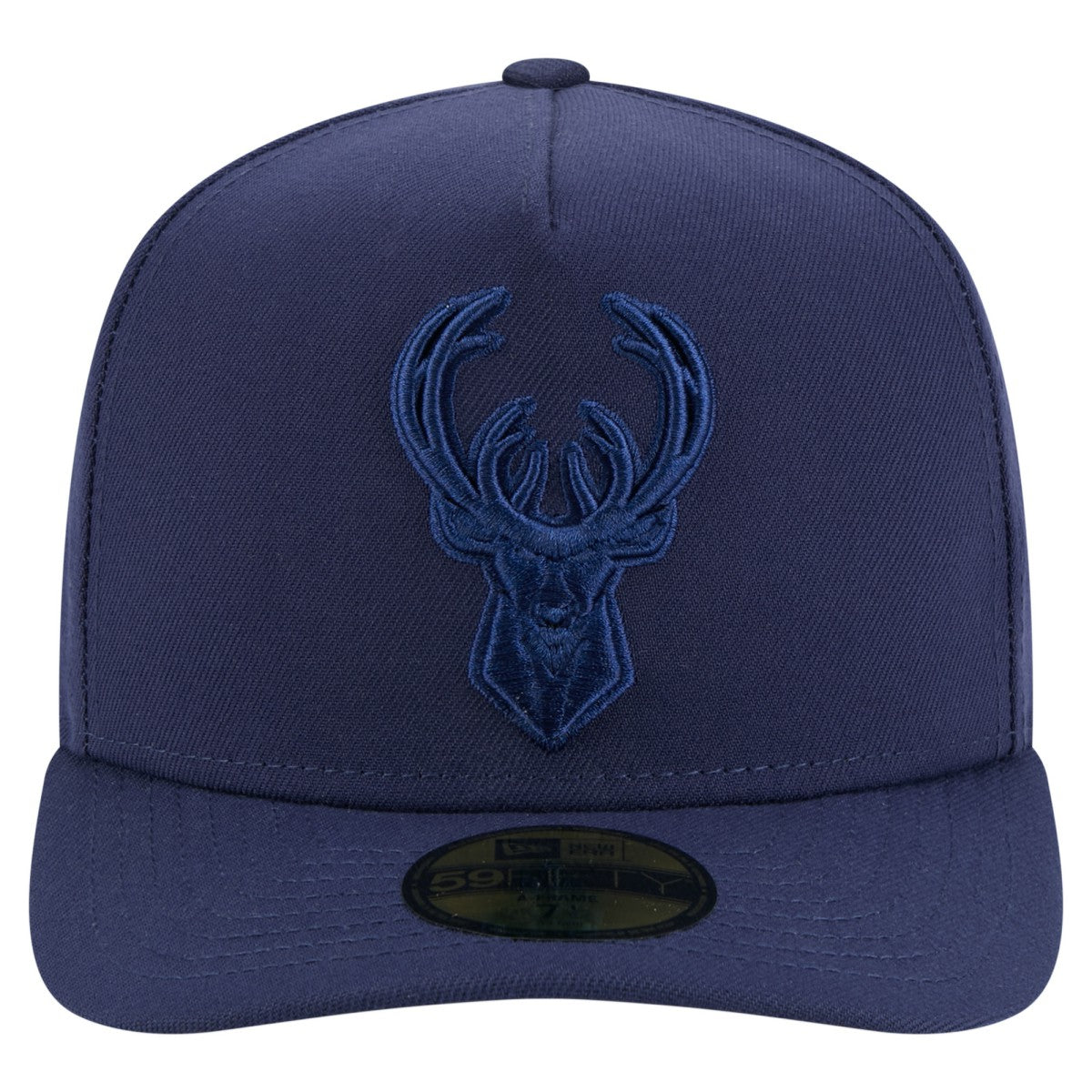 Milwaukee Bucks Colorpack A-Frame Pinch Front 59FIFTY Fitted Hat Navy - New Era