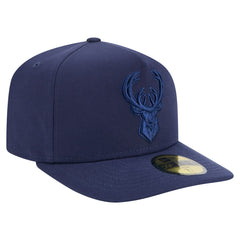 Milwaukee Bucks Colorpack A-Frame Pinch Front 59FIFTY Fitted Hat Navy - New Era